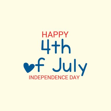 Vektör Illustration dört Temmuz. 4 Temmuz tatil Banner. ABD Bağımsızlık günü afiş.