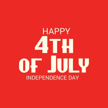 Vektör Illustration dört Temmuz. 4 Temmuz tatil Banner. ABD Bağımsızlık günü afiş.