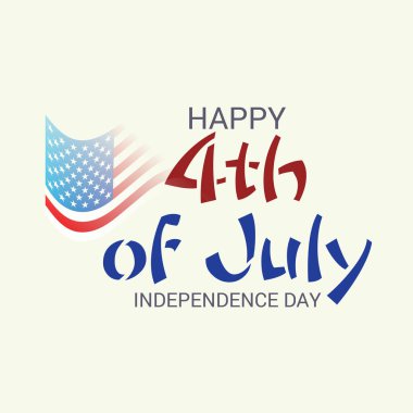 Vektör Illustration dört Temmuz. 4 Temmuz tatil Banner. ABD Bağımsızlık günü afiş.