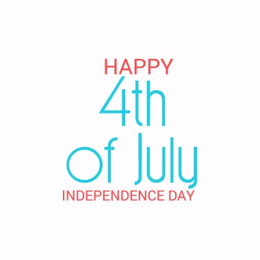 Vektör Illustration dört Temmuz. 4 Temmuz tatil Banner. ABD Bağımsızlık günü afiş.