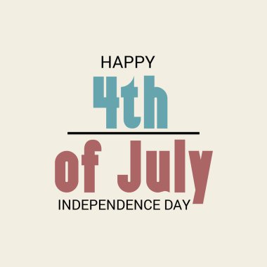 Vektör Illustration dört Temmuz. 4 Temmuz tatil Banner. ABD Bağımsızlık günü afiş.