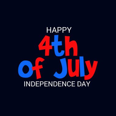 Vektör Illustration dört Temmuz. 4 Temmuz tatil Banner. ABD Bağımsızlık günü afiş.