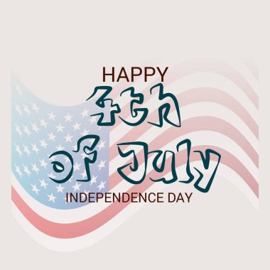 Vektör Illustration dört Temmuz. 4 Temmuz tatil Banner. ABD Bağımsızlık günü afiş.