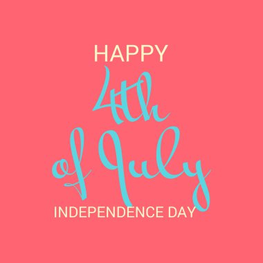 Vektör Illustration dört Temmuz. 4 Temmuz tatil Banner. ABD Bağımsızlık günü afiş.