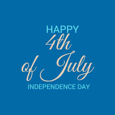 Vektör Illustration dört Temmuz. 4 Temmuz tatil Banner. ABD Bağımsızlık günü afiş.