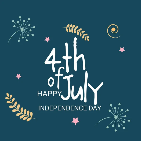 Vector Illustration Fourth July 4Th July Holiday Banner Usa Independence — Stock Vector