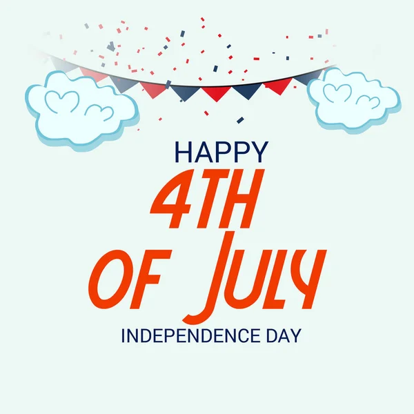 Illustration Vectorielle Juillet Bannière Vacances Juillet Bannière Usa Independence Day — Image vectorielle