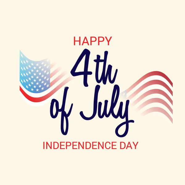 Vector Illustration Fourth July 4Th July Holiday Banner Usa Independence — Stock Vector