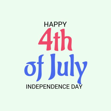 Vektör Illustration dört Temmuz. 4 Temmuz tatil Banner. ABD Bağımsızlık günü afiş.