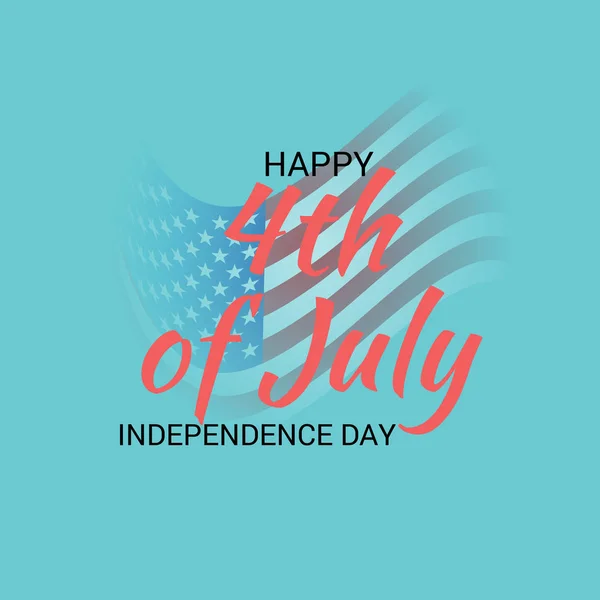 Vector Illustration Fourth July 4Th July Holiday Banner Usa Independence — Stock Vector