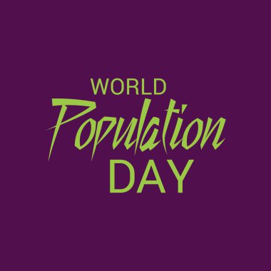 Dünya Nüfus günü için bir metin alanı arka plan vektör çizim.