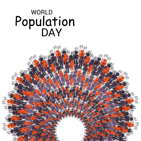 Vectorillustratie Van Een Ruimte Tekstachtergrond Voor Werelddag Van Bevolking — Stockvector