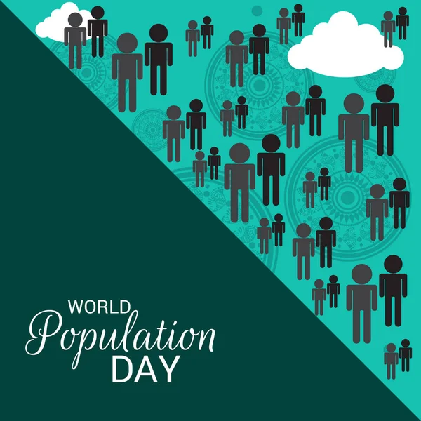 Dünya Nüfus günü için bir metin alanı arka plan vektör çizim.