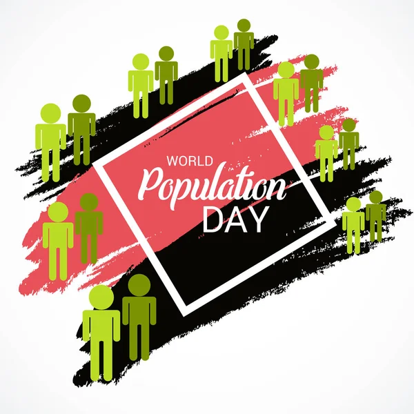Dünya Nüfus günü için bir metin alanı arka plan vektör çizim.