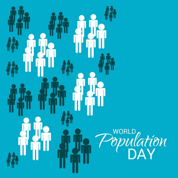 Dünya Nüfus günü için bir metin alanı arka plan vektör çizim.