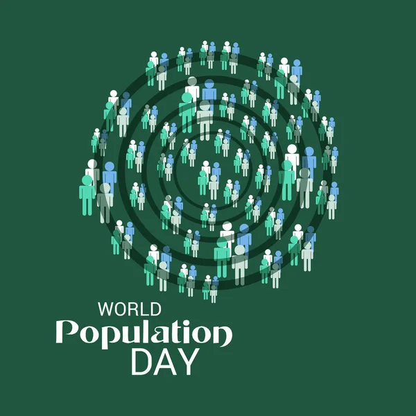 Dünya Nüfus günü için bir metin alanı arka plan vektör çizim.