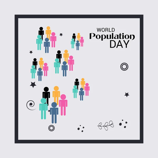 Vectorillustratie Van Een Ruimte Tekstachtergrond Voor Werelddag Van Bevolking — Stockvector