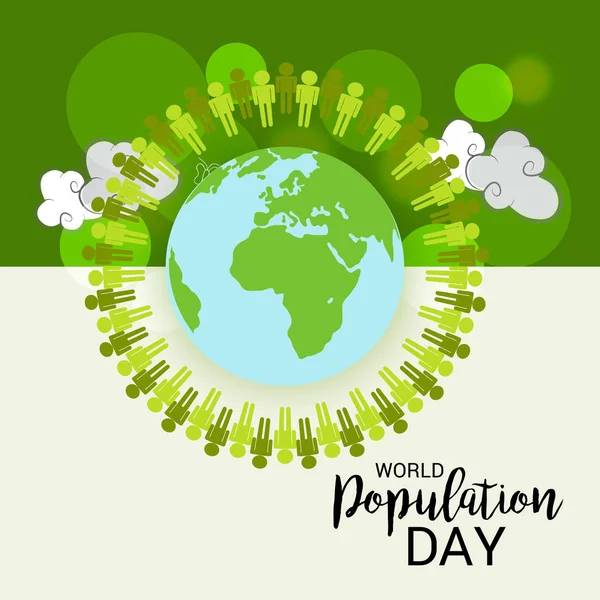 Vectorillustratie Van Een Ruimte Tekstachtergrond Voor Werelddag Van Bevolking — Stockvector