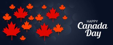 Mutlu Kanada günü metin alanı arka plan için bir afiş vektör çizim.