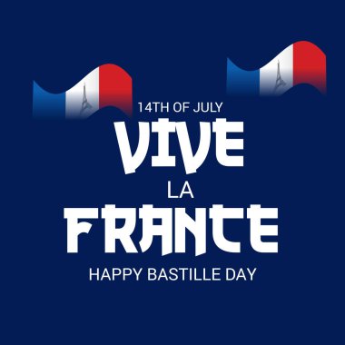 Vektör çizim bir afiş 14 Temmuz. Bastille günü kutlu olsun. Metin alanı arka plan.