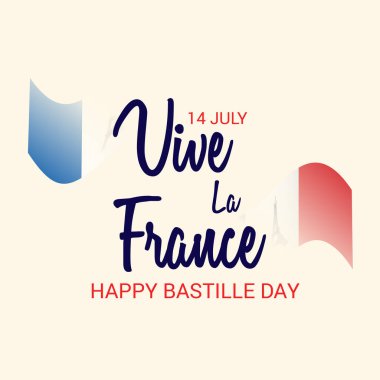 Vektör çizim bir afiş 14 Temmuz. Bastille günü kutlu olsun. Metin alanı arka plan.