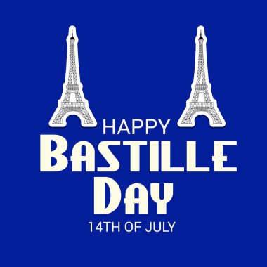 Vektör çizim bir afiş 14 Temmuz. Bastille günü kutlu olsun. Metin alanı arka plan.