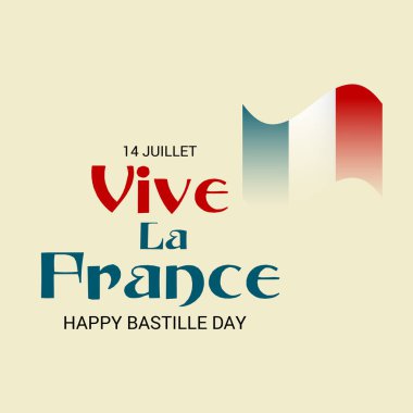Vektör çizim bir afiş 14 Temmuz. Bastille günü kutlu olsun. Metin alanı arka plan.
