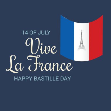 Vektör çizim bir afiş 14 Temmuz. Bastille günü kutlu olsun. Metin alanı arka plan.