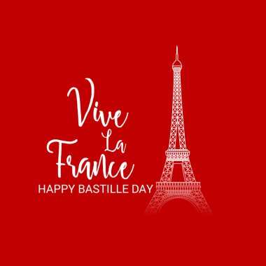 Vektör çizim bir afiş 14 Temmuz. Bastille günü kutlu olsun. Metin alanı arka plan.
