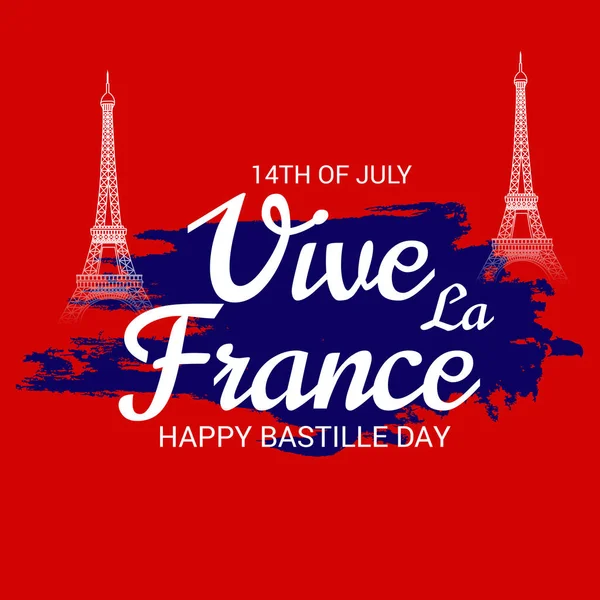 Vektör çizim bir afiş 14 Temmuz. Bastille günü kutlu olsun. Metin alanı arka plan.