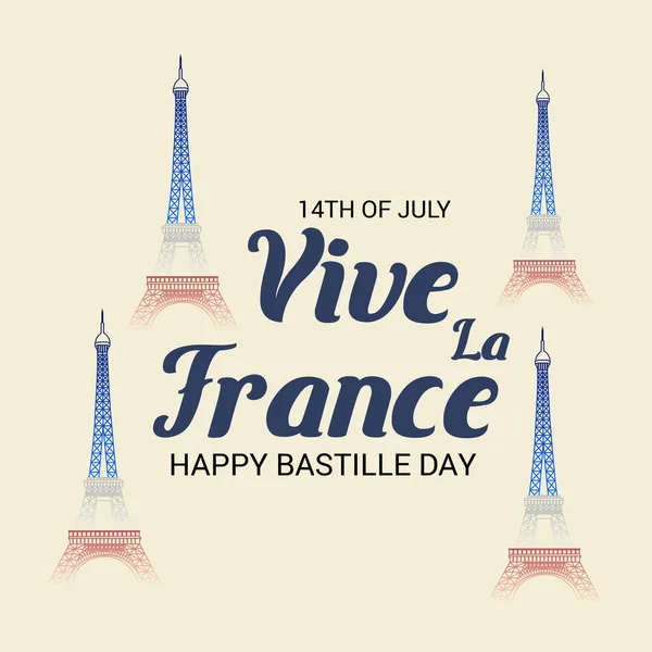 Vektör çizim bir afiş 14 Temmuz. Bastille günü kutlu olsun. Metin alanı arka plan.