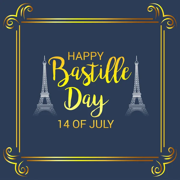 Vektör çizim bir afiş 14 Temmuz. Bastille günü kutlu olsun. Metin alanı arka plan.