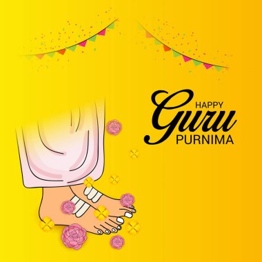 Metin alanı arka plan ile kutlama Guru Purnima onurlandıran gün için bir afiş vektör çizim.