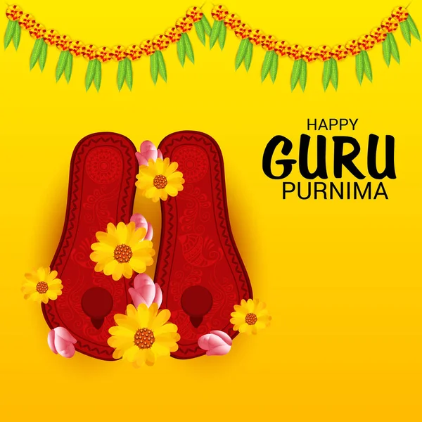 Metin alanı arka plan ile kutlama Guru Purnima onurlandıran gün için bir afiş vektör çizim.