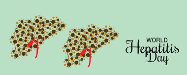 Dünya hepatit günü metin alanı arka plan için bir afiş vektör çizim.