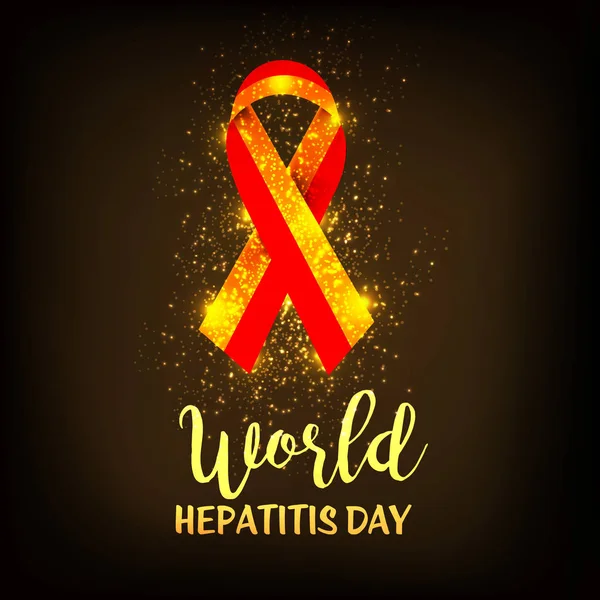 Ilustración Vectorial Una Pancarta Para Día Mundial Hepatitis Con Fondo — Vector de stock