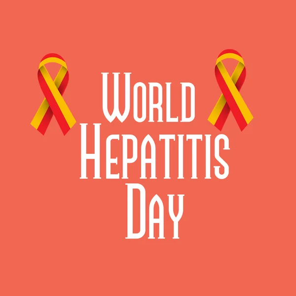 Ilustración Vectorial Una Pancarta Para Día Mundial Hepatitis Con Fondo — Vector de stock