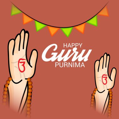  Bir afiş illüstrasyon kutlama Guru Purnima metin alanı arka plan ile onurlandıran gün.