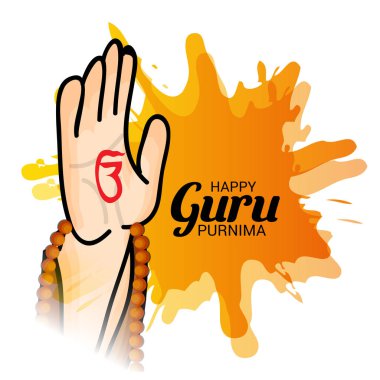  Bir afiş illüstrasyon kutlama Guru Purnima metin alanı arka plan ile onurlandıran gün.