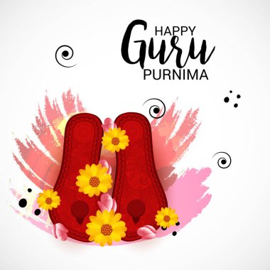 Metin alanı arka plan ile kutlama Guru Purnima onurlandıran gün için bir afiş vektör çizim.