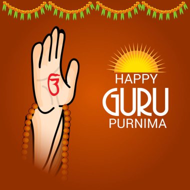 Metin alanı arka plan ile kutlama Guru Purnima onurlandıran gün için bir afiş vektör çizim.
