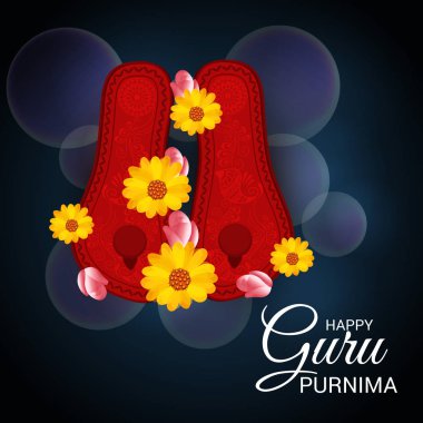 Metin alanı arka plan ile kutlama Guru Purnima onurlandıran gün için bir afiş vektör çizim.