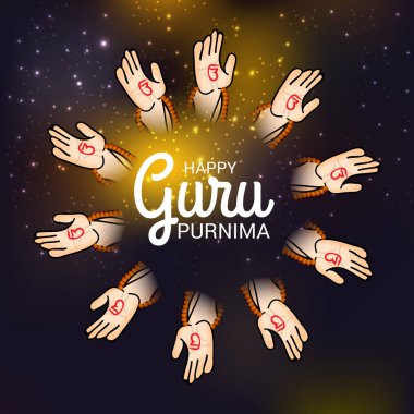 Metin alanı arka plan ile kutlama Guru Purnima onurlandıran gün için bir afiş vektör çizim.