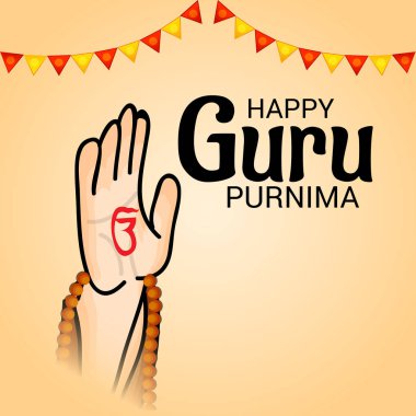 Metin alanı arka plan ile kutlama Guru Purnima onurlandıran gün için bir afiş vektör çizim.