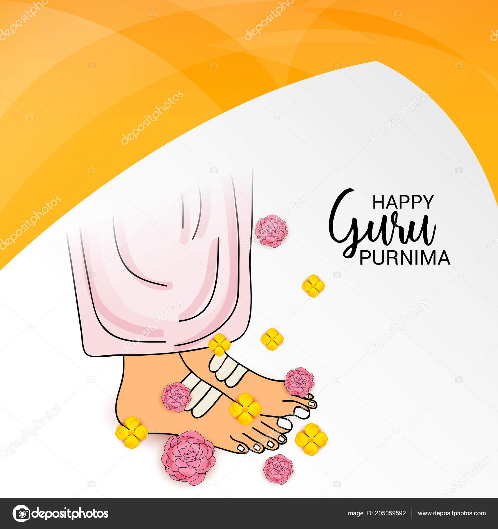 Vector Illustration Banner Day Honoring Celebration Guru Purnima Text Space  Stock Vector Image by ©SSDN #205059592
