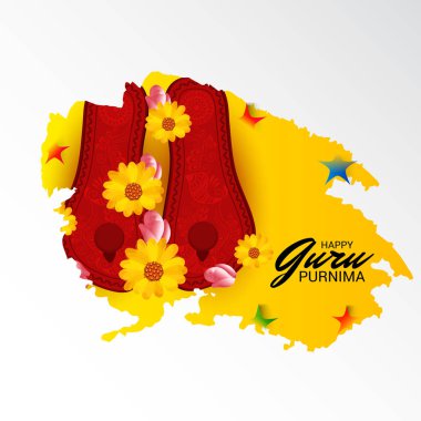 Metin alanı arka plan ile kutlama Guru Purnima onurlandıran gün için bir afiş vektör çizim.