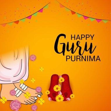 Metin alanı arka plan ile kutlama Guru Purnima onurlandıran gün için bir afiş vektör çizim.