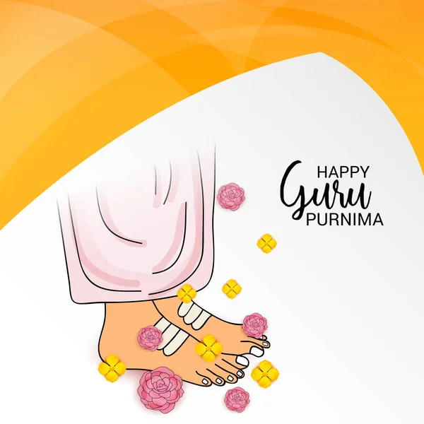 Metin alanı arka plan ile kutlama Guru Purnima onurlandıran gün için bir afiş vektör çizim.