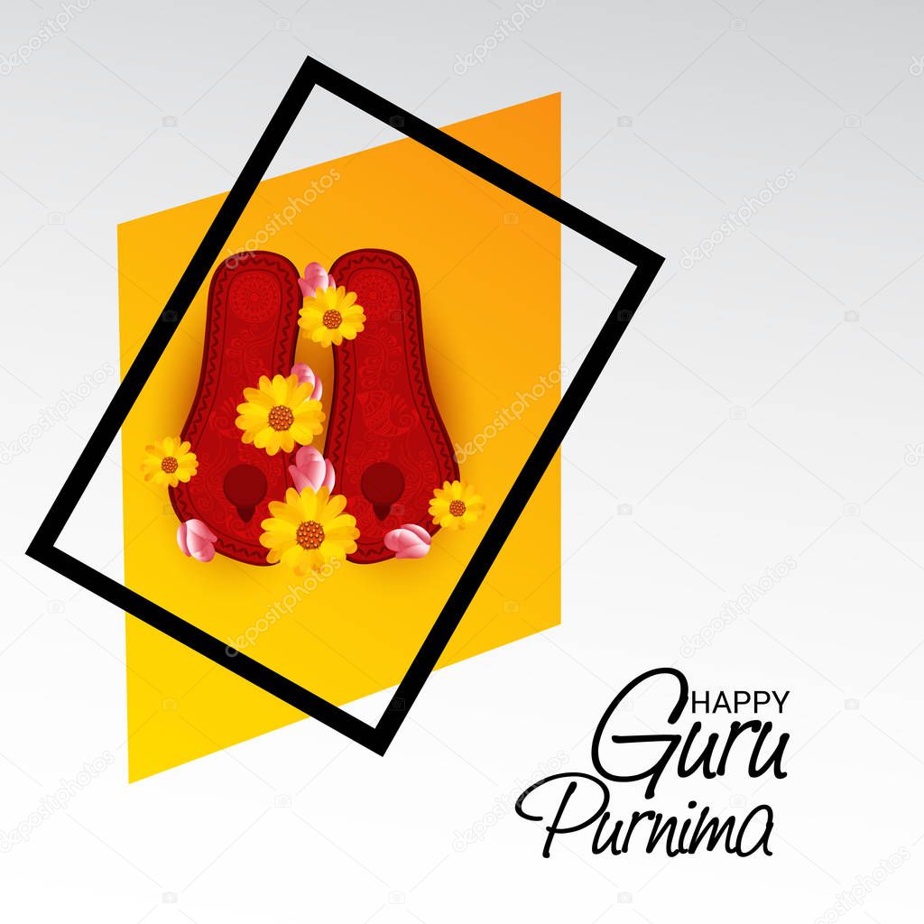 Vector Illustration of a Banner for the Day Of Honoring Celebration Guru Purnima with Text Space Background.