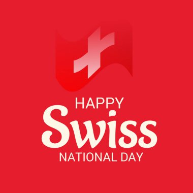 Mutlu İsviçre Milli Günü için bir arka plan vektör çizim.